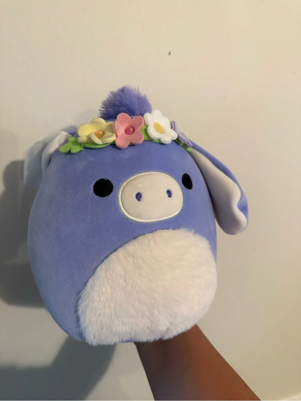 Squishmallows 8” Purple Donkey Pony Flower Crown Plush Stuffed Animal